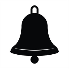 Classic Bell Silhouette Illustration on White Background