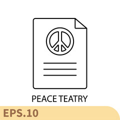peace teatry icons  symbol vector elements for infographic web