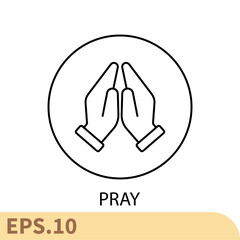 pray icons  symbol vector elements for infographic web