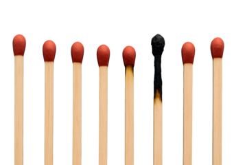 matches isolated on white background