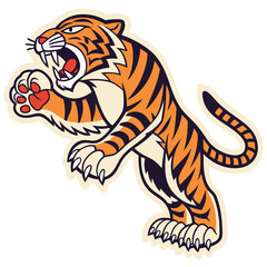 Obraz premium tiger on white background