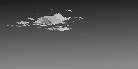 Minimalist cloudscape with dark sky and gloomy background graphic illustration have blank space.