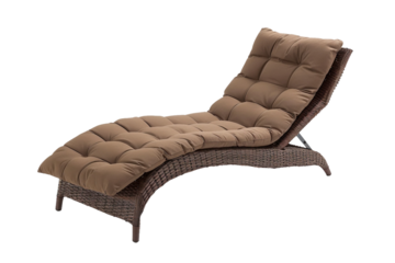 Modern outdoor patio lounge with a cozy, inviting atmosphere and woven texture isolated on transparent background