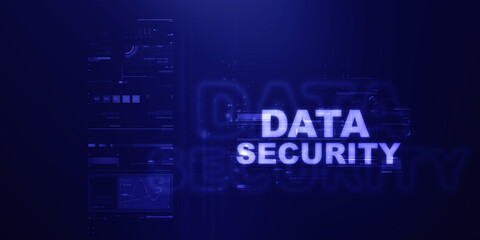 2d illustration data security concept