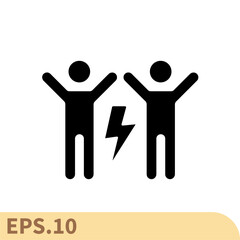 conflict icons  symbol vector elements for infographic web