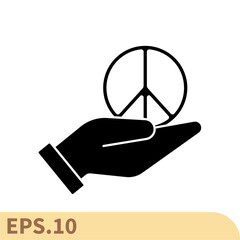 pacifism icons  symbol vector elements for infographic web