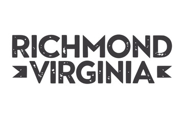 Richmond, Virginia Typography Vector Design