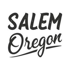 Salem, Oregon Hand Lettering Vector