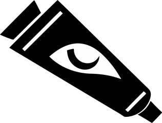 Eye Cream Tube Silhouette Vector Illustration 