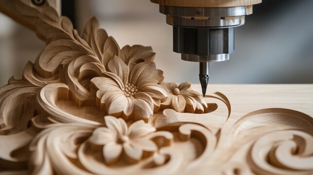 Milling machine with threading in furniture production