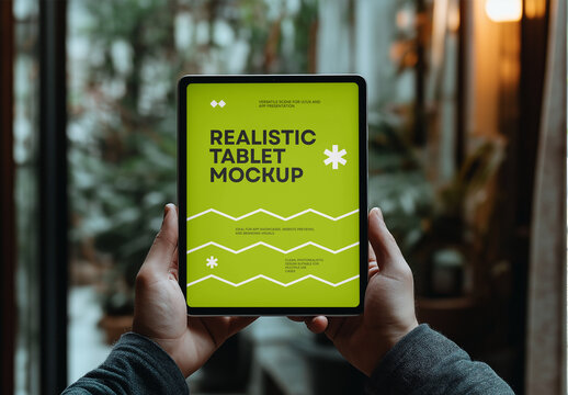 Realistic Tablet Device Mockup for Modern App & Web Presentations &ndash; Clean Design for Multiple Use Cases
