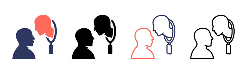 Self Awareness icon sheet multiple style collection