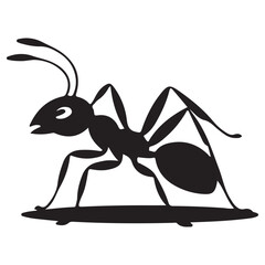 Fototapeta premium black ant on white background. vector illustration eps 10