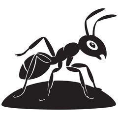 black ant on white background. vector illustration eps 10