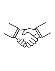 Fototapeta premium handshake isolated on white
