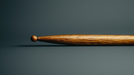 A wooden stick with a rounded tip.