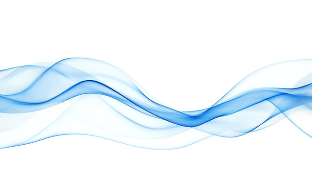 Abstract blue wave pattern on white background