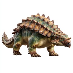 Obraz premium Ankylosaurus Dinosaur 3D Render Model Prehistoric Reptile Ancient Creature Extinct Animal