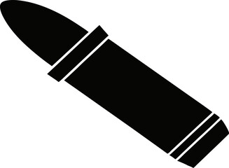Lipstick Bullet Silhouette Vector Illustration 