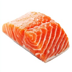 Fresh Raw Salmon Fillet Isolated on White Background Perfect for Recipes and Culinary Use