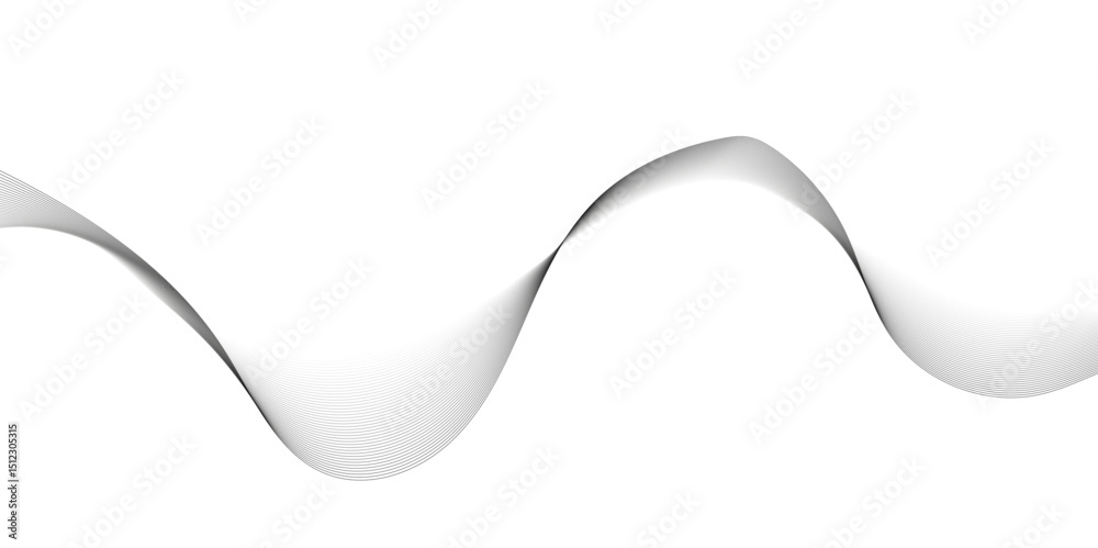 Poster Abstract wavy curve lines background. Abstract frequency sound wave lines and technology curve lines background. Abstract business wave curve lines background. Vector illustration.