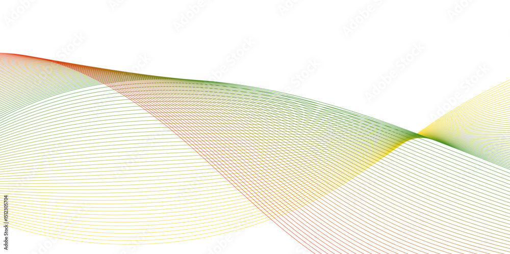 Poster Abstract colorful glowing wave lines background. Blending gradient colors. Digital frequency track equalizer. Abstract frequency sound wave lines and technology curve lines background. 