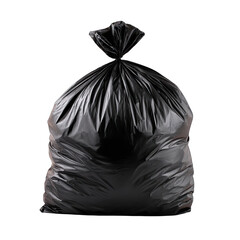 Black plastic garbage bag