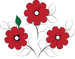 Flower vector and illustration design with background