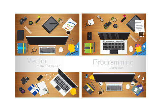 Computer electronics set, devices for graphics.