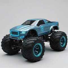Cyber Monster Truck 3D Digital Rendering Image Set