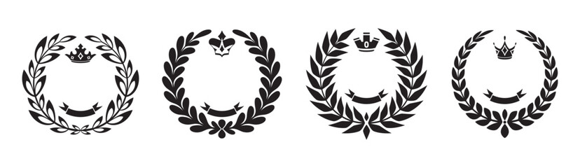 Wreath icon symbol. Ornament vector collection