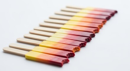 Naklejka premium Vibrant popsicle lineup celebrating national ice cream day and ice cream month