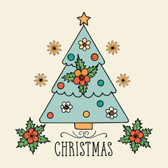 A festive Christmas tree adorned with shiny red ornaments and elegant gold fringe, creating a warm and joyful holiday atmosphere full of sparkle and cheer.
