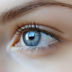 Obraz premium A Close-Up of a Captivating Blue Eye