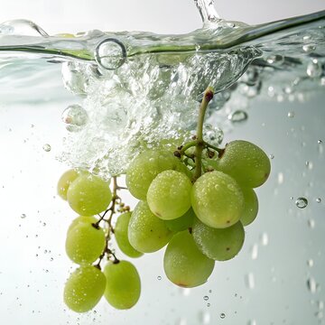 Graper and water splash