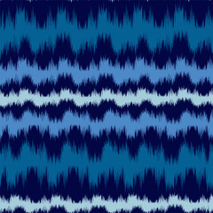 Ikat seamless pattern with hand drawn element sketch vector illustration