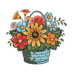 bouquet of flowers vector
