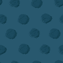 Ikat seamless pattern with hand drawn circle element sketch vector illustration