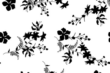 Artistic Fusion of Geometric Shapes and Floral Scrollwork Illustrations