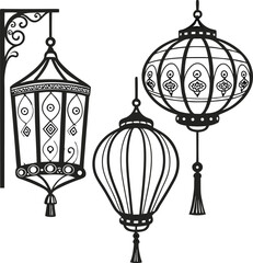 vector illustration of a lantern