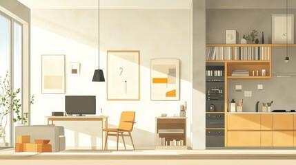 Bright, Modern Apartment Interior