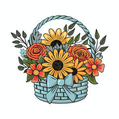 bouquet of flowers vector