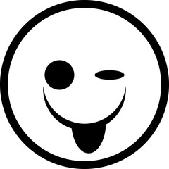 Simple Outline Emoticon Icon 