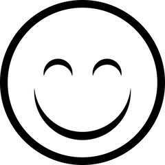 Simple Outline Emoticon Icon 