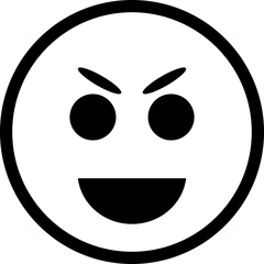Simple Outline Emoticon Icon 