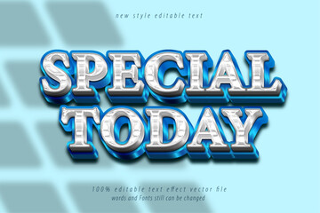 editable text effect special today modern style
