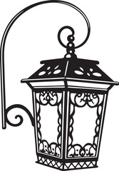 old lantern on a white background