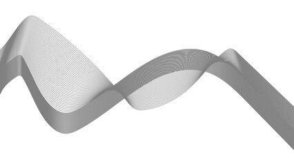 Abstract wave element for design. Digital frequency track equalizer. Modern Vector Background with Black Wavy Lines.