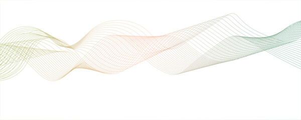 Abstract pink gradient flowing wave lines on white background.Technology, data science frequency gradient lines on transparent background.Digital frequency track equalizer. Vector illustration,