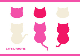 猫のシルエット素材　セット